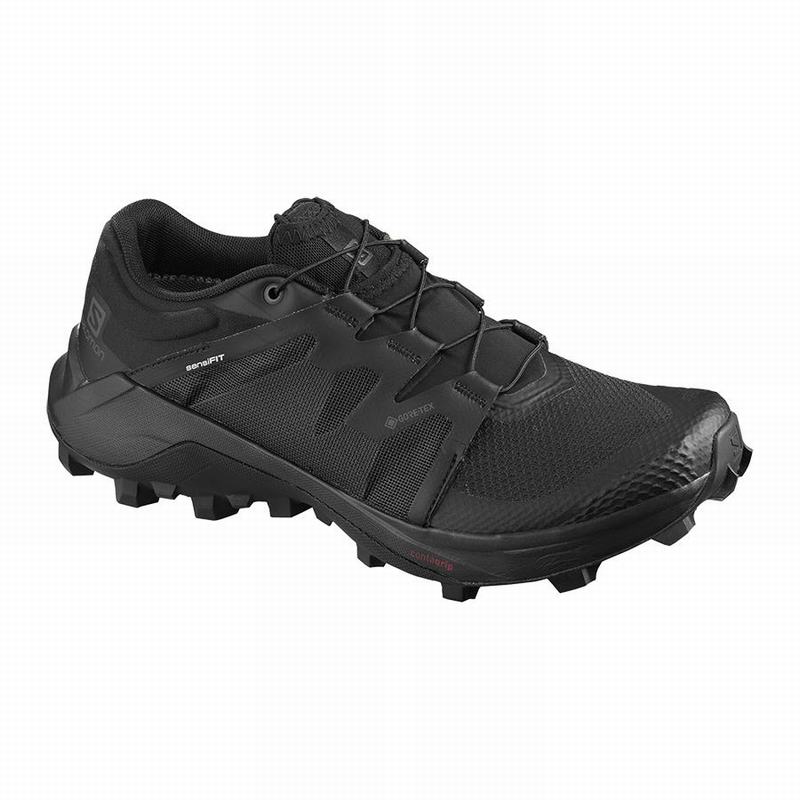 SALOMON WILDCROSS GTX Philippines - Women's Trail Running Shoes - Black | 873024-IQN